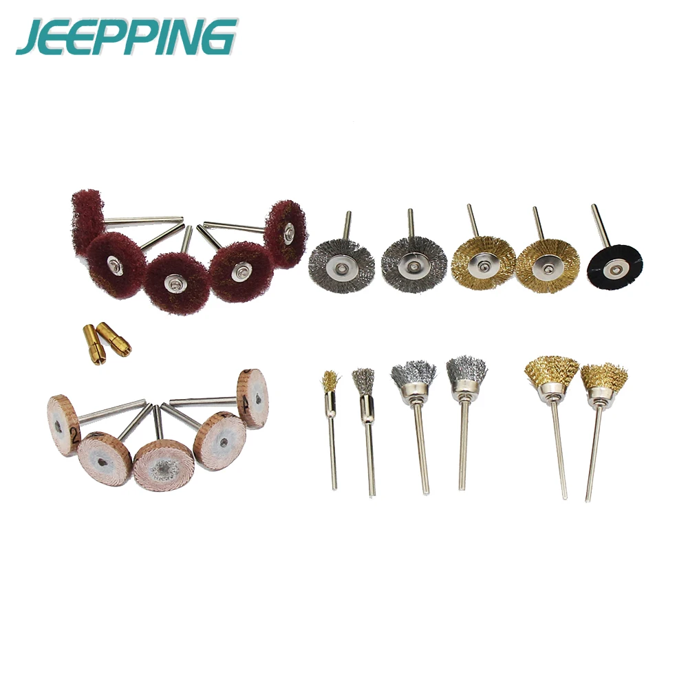 23pc Accessories Dremel 3000 Tool Brush Non Woven Metal Wood Ceramic