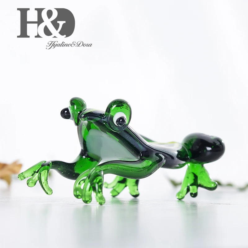 Милые зеленые лягушки H & D мини животные коллекционная статуя подарки искусство