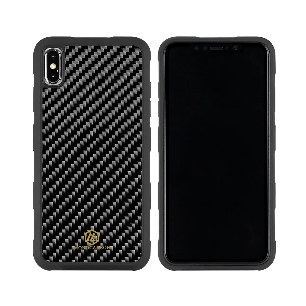 

Case for iPhone XS XS MAX XR Case Cover Shockproof Real Carbon Fiber+PC for Apple iPhone XS Max 6.5 inch Screen Black