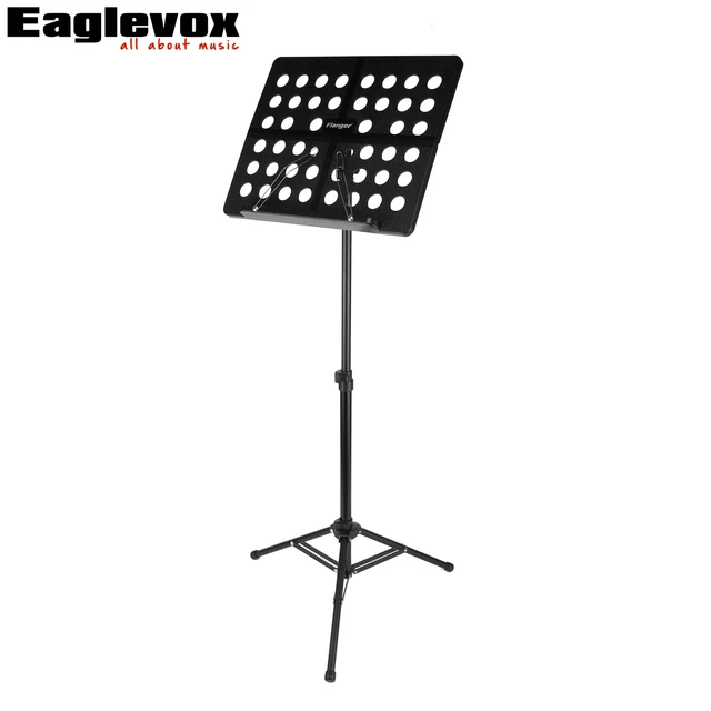 folding adjustable black music stand portable metal holder with portable sheet music stand