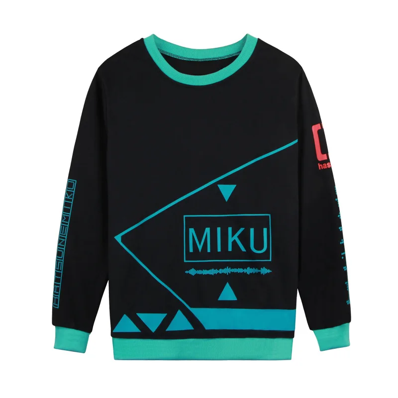 Goede Anime Vocaloid Hatsune Miku Lange Mouwen Hoodies Kostuums Cosplay Casual Normcore Hatsune Miku Trui