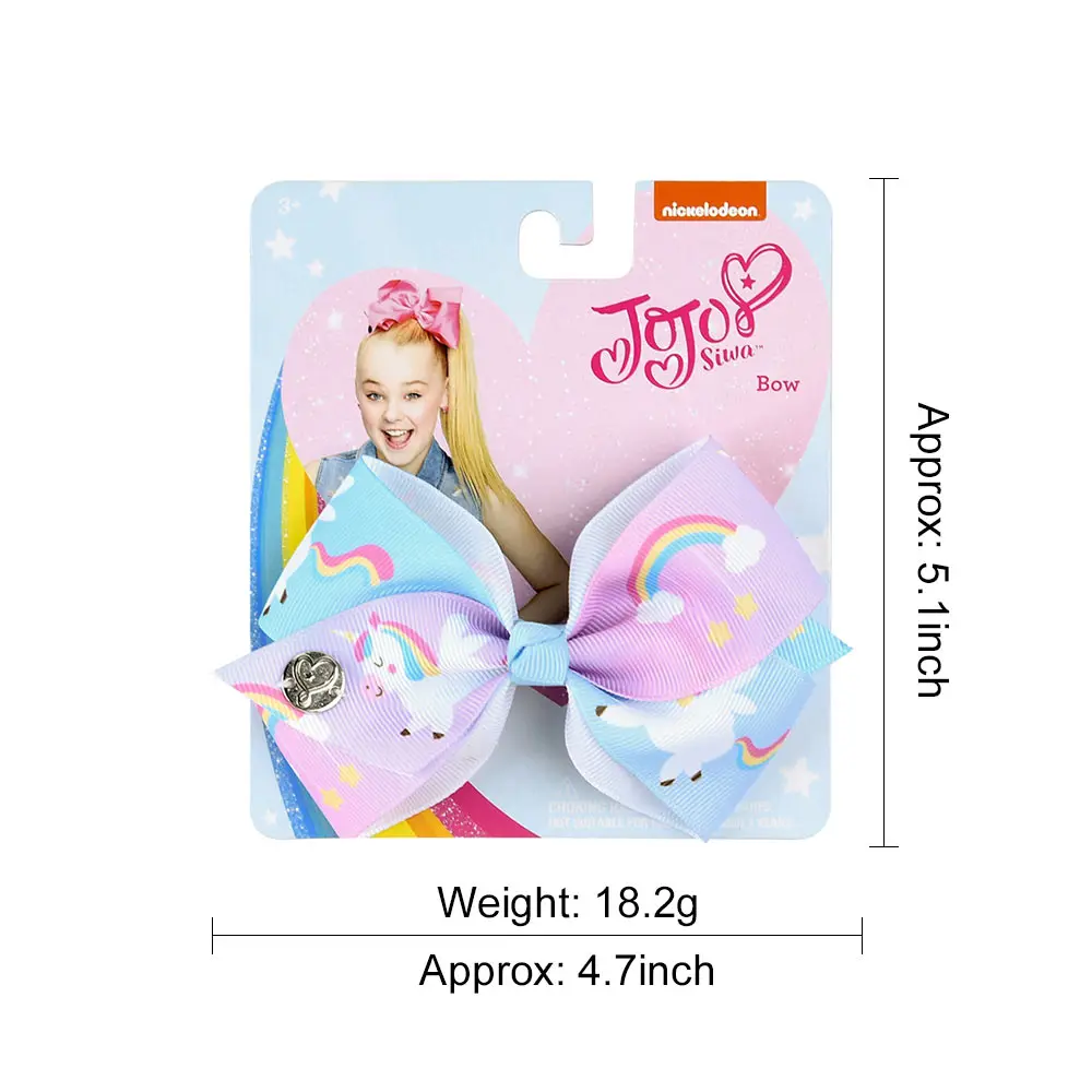 6 шт./1 комплект заколки для волос 5 дюймов JoJo Siwa чешуя Русалки луки с принтом