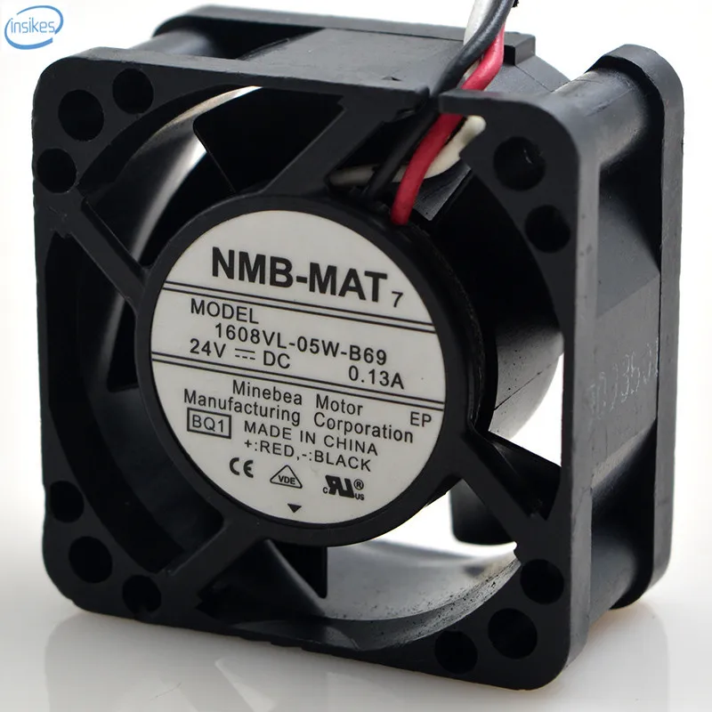 

NMB 1608VL-05W-B69 Computer Blower Cooling Axial Fan DC 24V 0.13A 4020 40*40*20mm 9500RPM 3 Wires