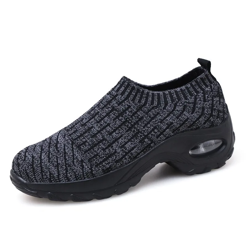 Outdoor sock Sneakers Large size Women Casual Air shake Walking Shoes New Fashion Lightweight Breathable black  Shoes JINBEILE