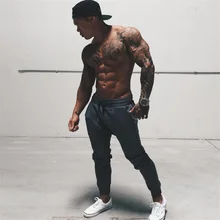 Однотонные штаны для бега, полосатые мужские брюки для бега, спортивные узкие брюки, мужские хлопковые мягкие спортивные штаны, обтягивающие брюки для бега