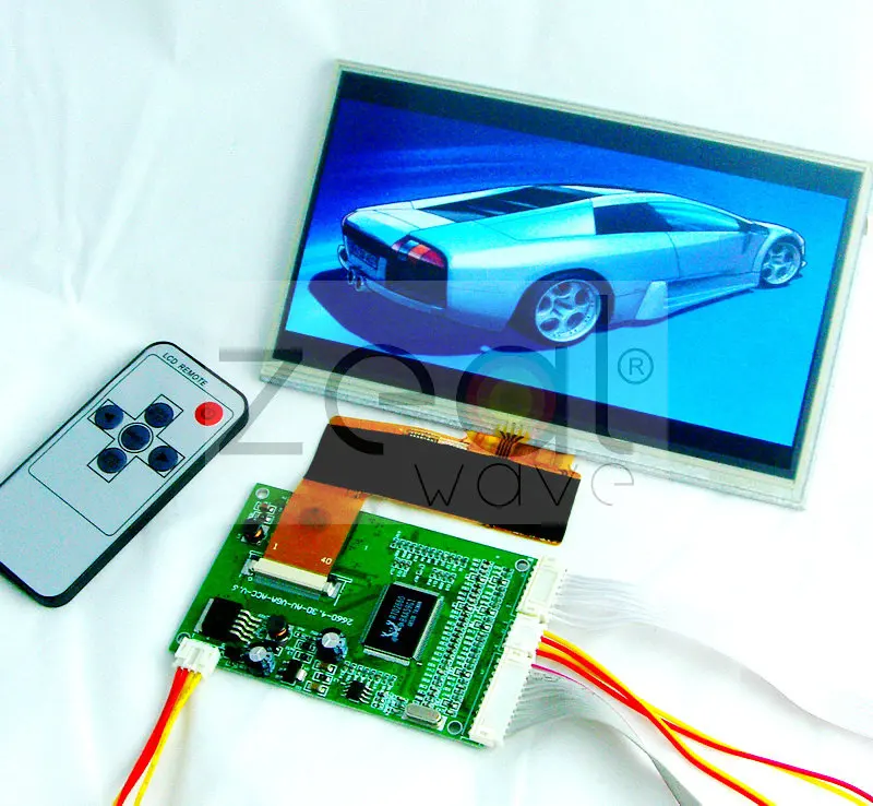 

Free Shipping 7 inch 800*480 40pin TFT Car LCD Display Module,w/VGA,Video AV Board with Touch Panel