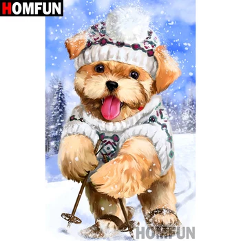 

HOMFUN Full Square/Round Drill 5D DIY Diamond Painting "Cartoon dog" 3D Embroidery Cross Stitch 5D Home Decor Gift A15077