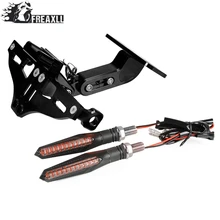 Universal Motorcycle License Plate Bracket Holder With LED Light For Honda Rebel CA250 CMX250C CMX250 XL600LMF XADV 750 цена Universal Motorcycle License Plate Bracket Holder With LED Light For Honda Rebel CA250 CMX250C CMX250 XL600LMF XADV 750 цены онлайн