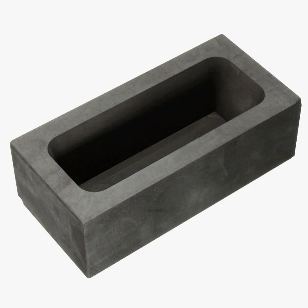 

85oz Large Graphite Casting Ingot Mold for Gold Silver Copper Melting Casting Refining Scrap Bar Crucible Tool Parts