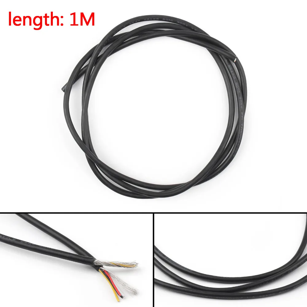 

Areyourshop UL 2547 4 Core 28AWG Copper Wire Shielded Audio Headphone Signal Cable 1M/5M/10M/30M 300V High Quality Cables Wires