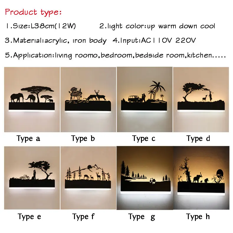 12 Вт l38см черный современный светодиодный настенный светильник для столовой, кабинета, спальни, гостиной, акриловое бра, светодиодный настенный светильник для дома
