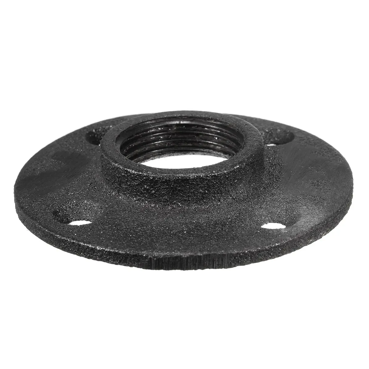 

New 1'' Black Malleable Threaded Floor Flange Iron Plumbing Pipe Fitting Repalcement industrial furniture Hardware Tool