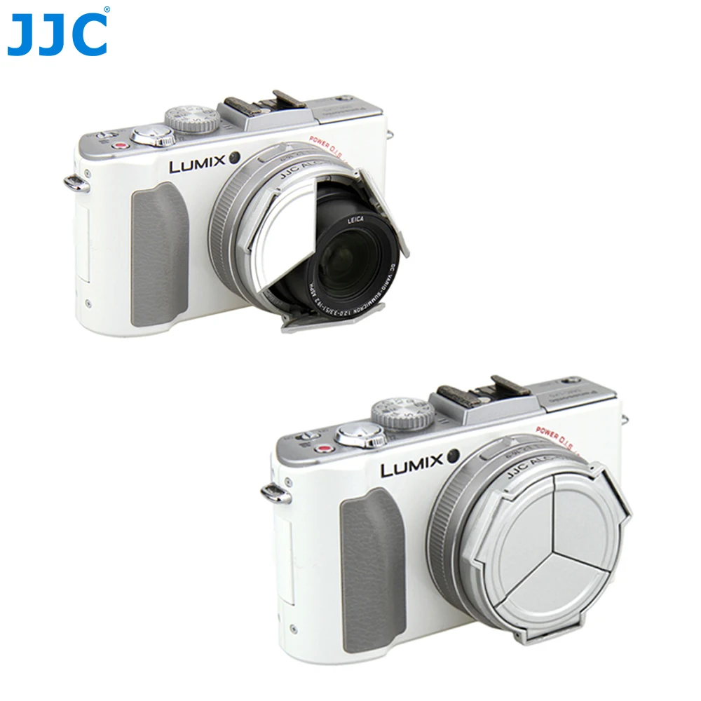 

JJC Camera Silver Open Close Automatic Self-Retaining Protector Auto Lens Cap for PANASONIC DMC-LX5 & Leica D-Lux5 (silver)