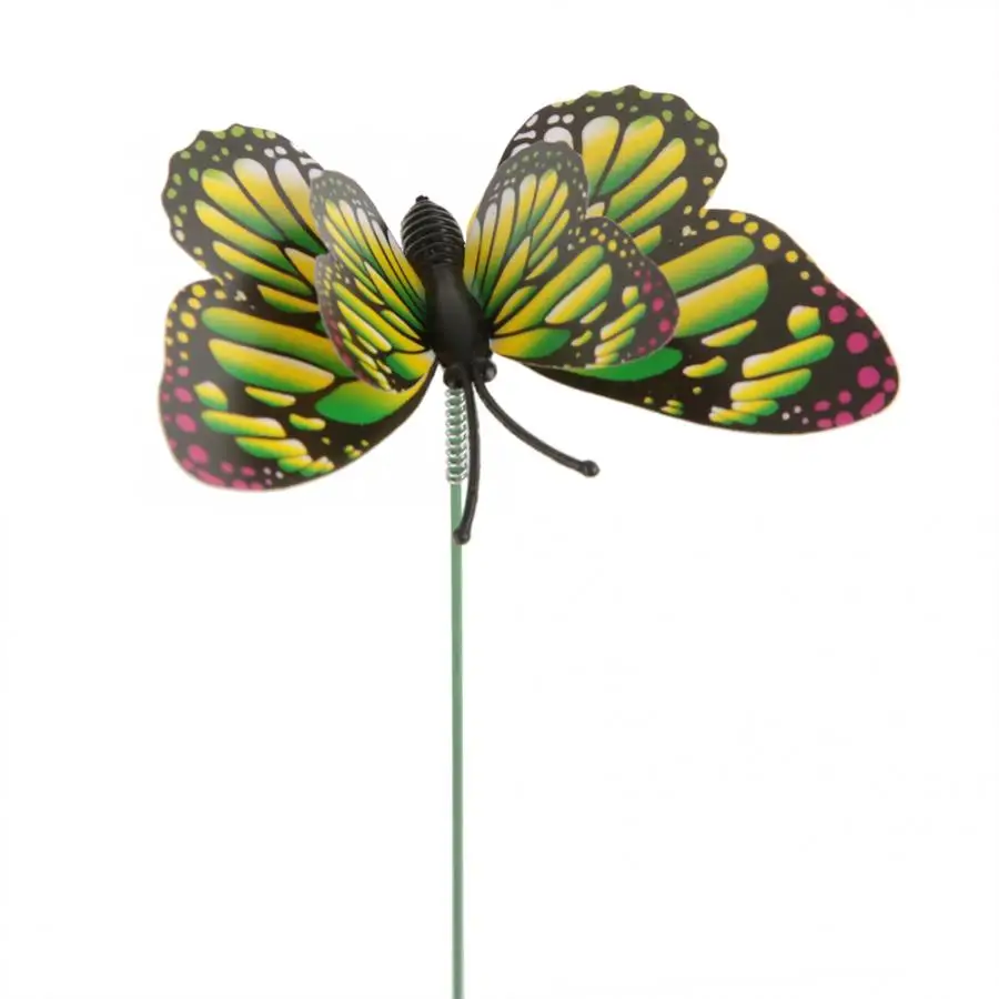 25 шт 7 см двухслойные красочные искусственные имитированные бабочки статуи милые животные скульптуры для домашнего подарка
