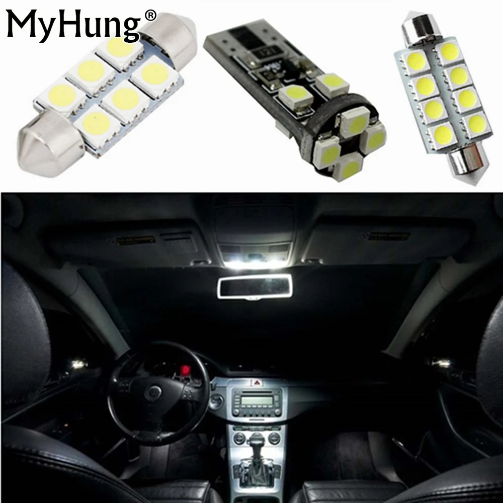Us 15 63 18 Off Car Led For Volkswagen Vw Passat B6 2006 To 2010 Canbus Leds 12v Bulb Interior Dome Map Light Kit Package Auto Accessories 13pcs In