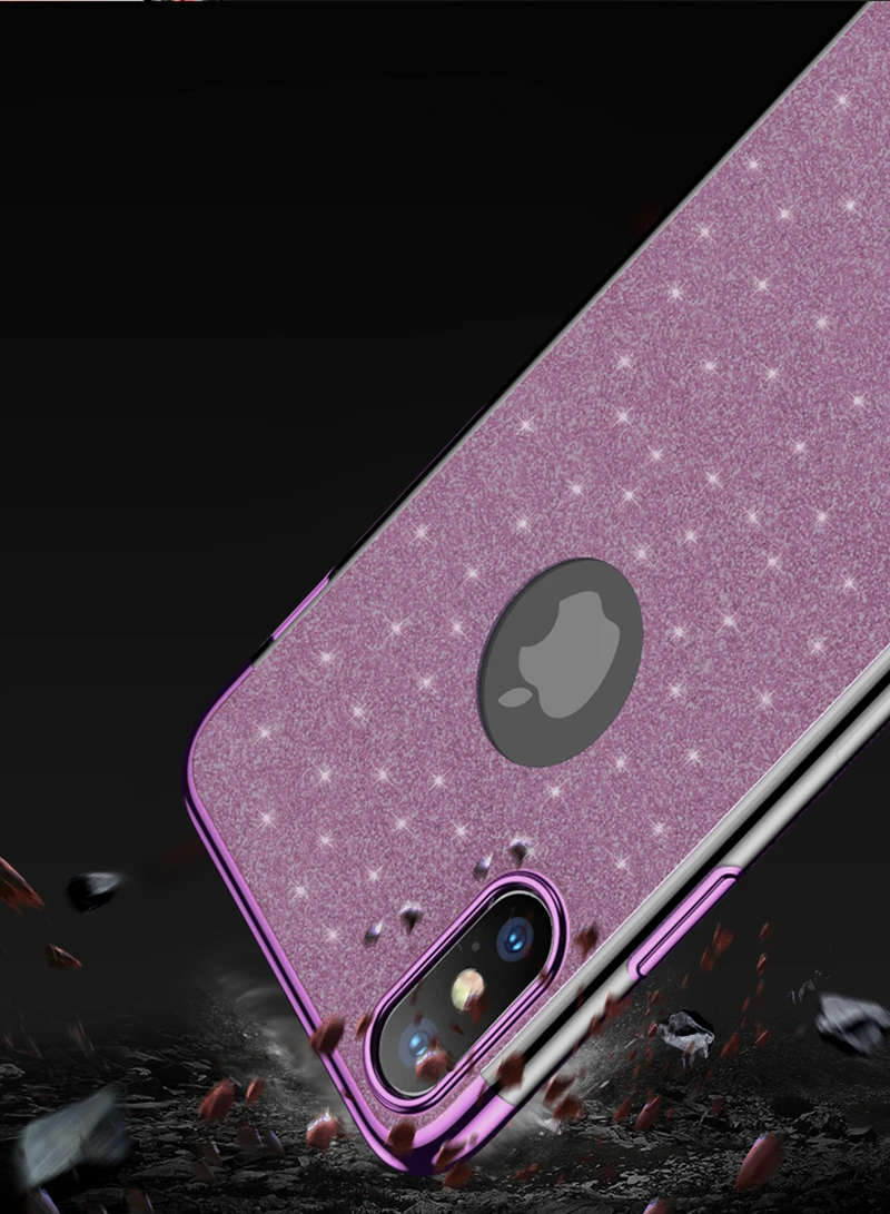 Роскошный блестящий чехол с покрытием для iPhone 8 7 6 6s Plus SE 2020 мягкий силиконовый из 0505_09