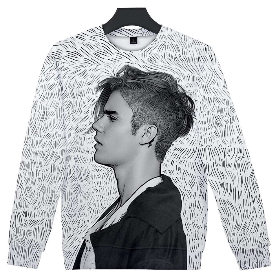 Justin Bieber Sweatshirts New Winter Fleece Men Hoodies 3D Fashion Pullover Hip Hop Sweatshirts Tracksuit Justin Bieber