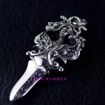 

Thailand imports, 925 Solid Sterling Silver Pendant Silver Carved Medusa