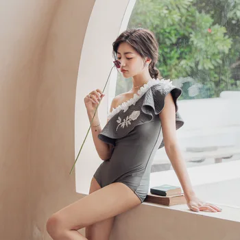 

Beach Swimwear Womens One Piece Swimsuits Woman Badpak Plus Size Sexy Swim Suits Large Swimsuit At 2019 New Adjust Aglet Ins