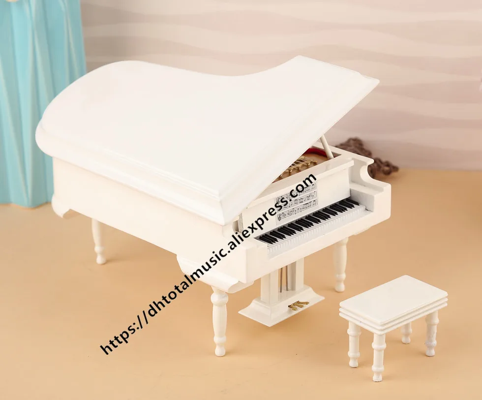 Personalized Mini Piano Model Miniature Piano Musical Instrument Replica Ornaments Christmas Gift Home Decoration Gift