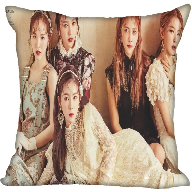 Пользовательский Kpop красный бархатные наволочки печатной площади Шелковый наволочка домашняя декоративная молния атласные наволочки(одна сторона