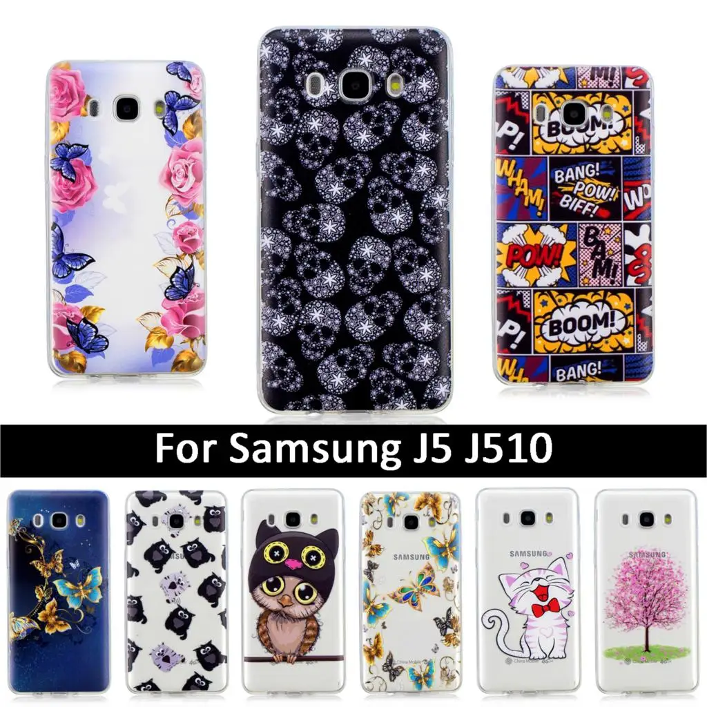 Soft Silicone Case for Samsung Galaxy J5 2016 Painting TPU Cover J5/J510/J 5 510/J510F/SM-J510F Protector Coque |