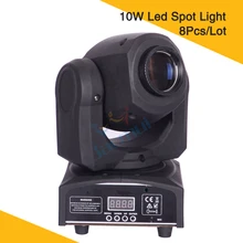 8 шт./лот) Led Gobo Spot Moving головной свет 10 Вт ультра яркий светодиод с цветным колесом