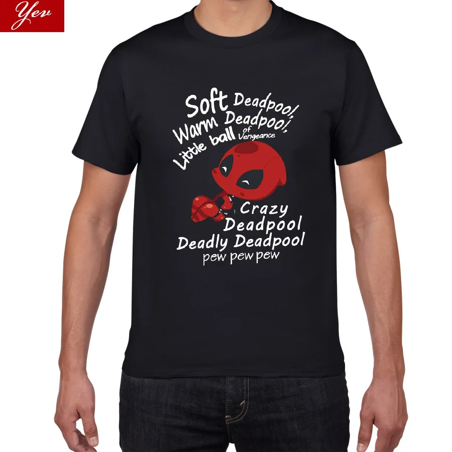 

Soft Deadpool Mens Funny T-Shirt Sheldon Cooper Mash Up Parody Top Fashion orginal Tshirt Men Cotton Short Sleeve T shirt homme