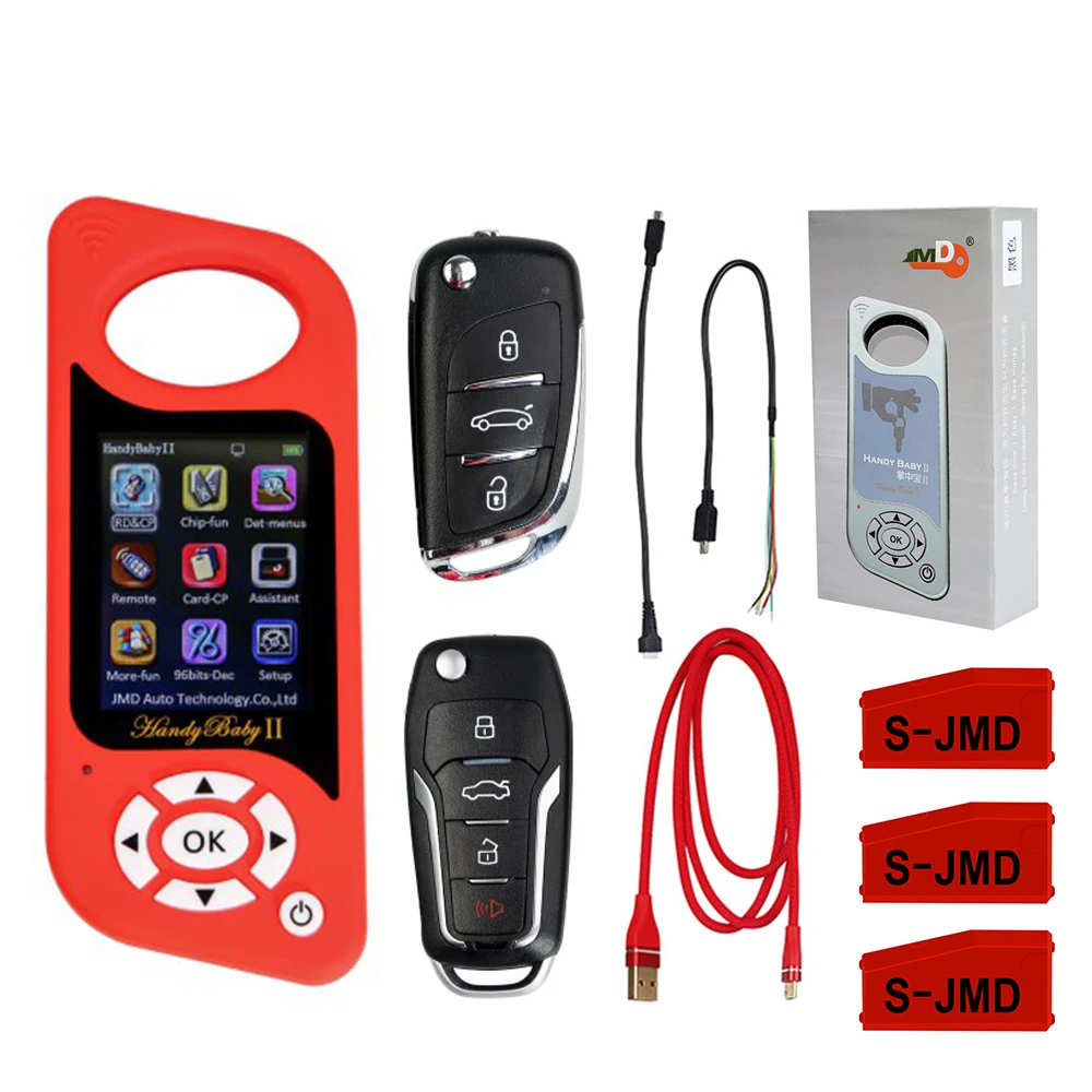 JMD Handy Baby II Auto Key Tool для 4D/46/48/G чипы программатор 2 английский/испанский + G и 96 бит 48