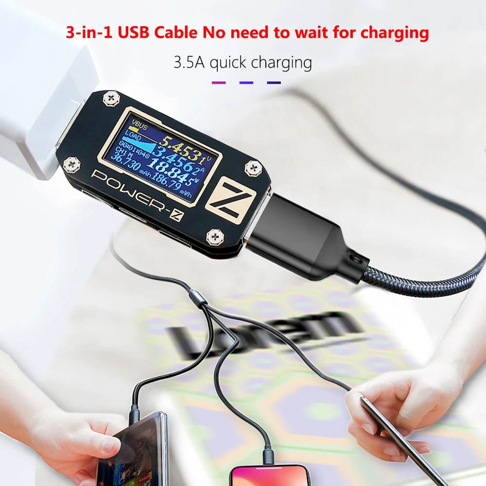 CBAOOO USB кабель 3 в 1 для мобильного телефона Micro usb type C кабель зарядного устройства для iPhone Android зарядный кабель Micro USB шнур зарядного устройства