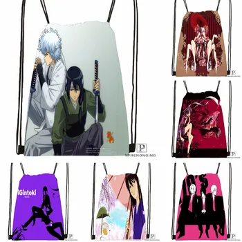 

Custom Gintama Sakata Gintoki Drawstring Backpack Bag Cute Daypack Kids Satchel (Black Back) 31x40cm#180531-04-10