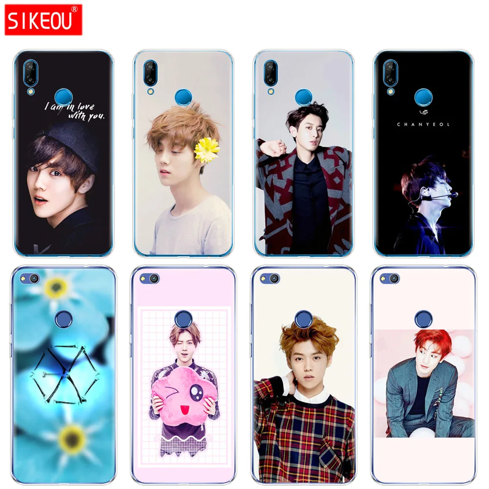 

Silicon Cover Phone Case For Huawei P20 P7 P8 P9 P10 Lite Plus Pro 2017 P Smart Kpop exo LUHAN Park Chanyeol
