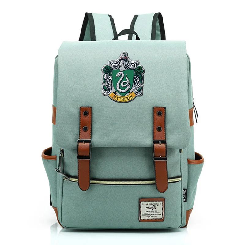  Magic Hogwarts Ravenclaw Slytherin Gryffindor Boy Girl Student School bag Teenagers Schoolbags Canv - 32959661715