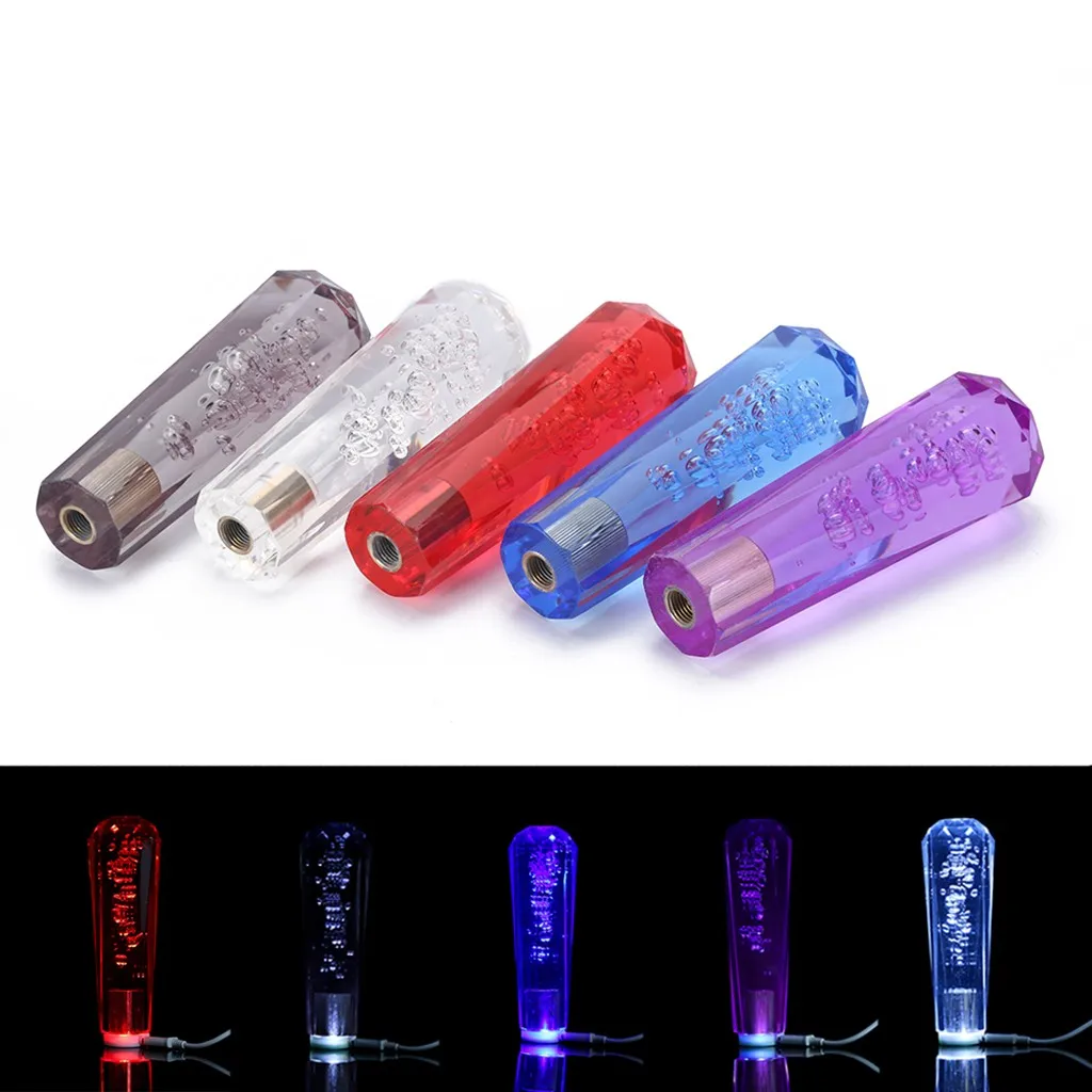 

New Multicolor Modified Shift Head Manual Universal Crystal Bubble Stick Shift Head LED Light manual transmission is universal