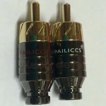 

100pcs Pailiccs Copper RCA Plug Gold Plated Audio Video Adapter Connector