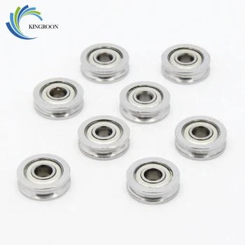 

KINGROON 10pcs/lot U-Groove Guide Wheel For 3D Printer Extruder 4*13*4mm Pulley Ball Bearing 3D Printer Accessories Pulleys