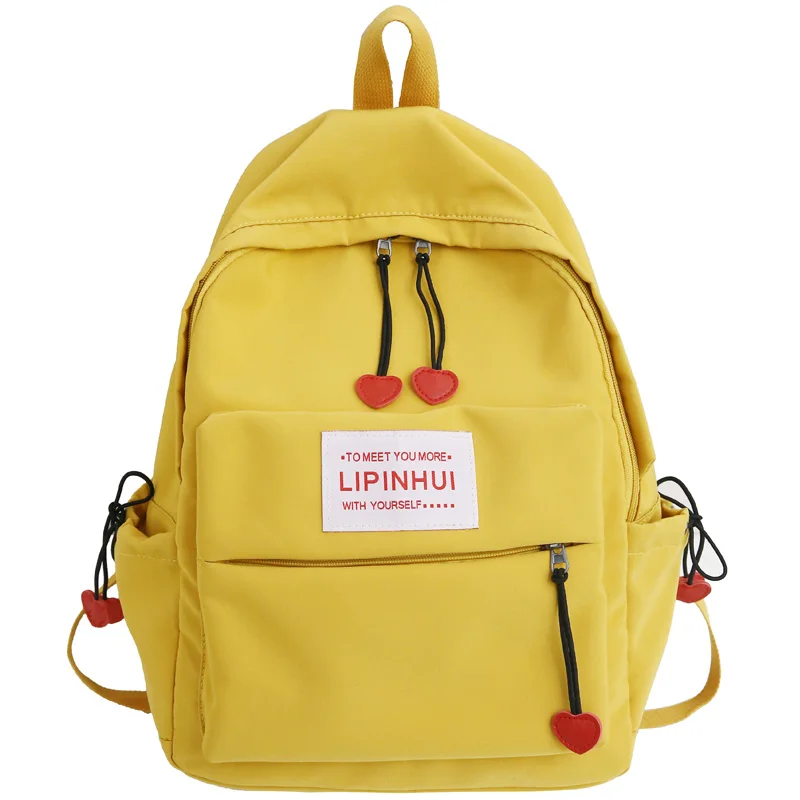  DCIMOR New Waterproof Nylon Backpack for women Heart Drawstring Travel Bag Teenage Girls Schoolbag  - 32983635965