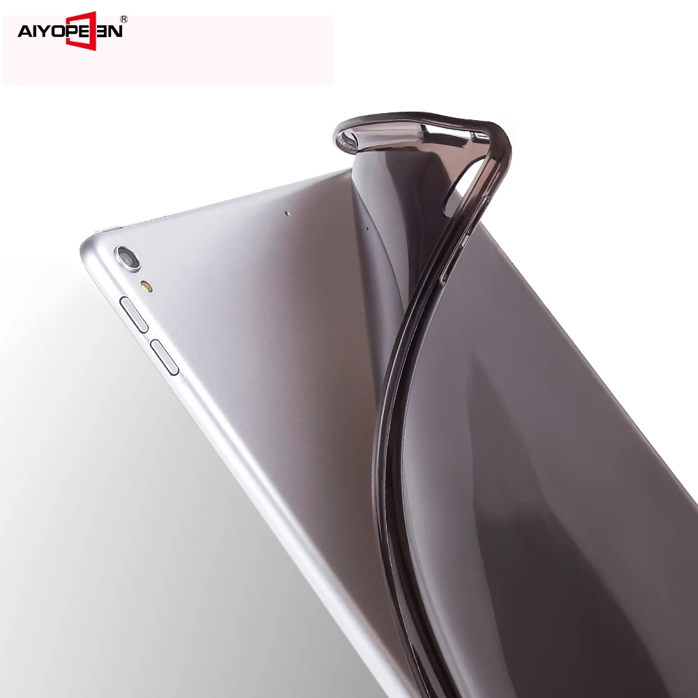 

for ipad pro 9.7 case tpu back soft protect 2016 Semi-Bezel transparent can see logo with free gift+tracking number