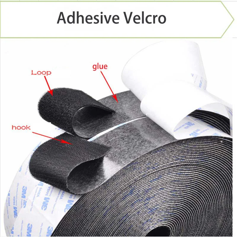 

1Meter 50mm Strong Self adhesive Fastener Tape nylon Hooks and Loops sticker adhesive with Glue for DIY clothing Accessories