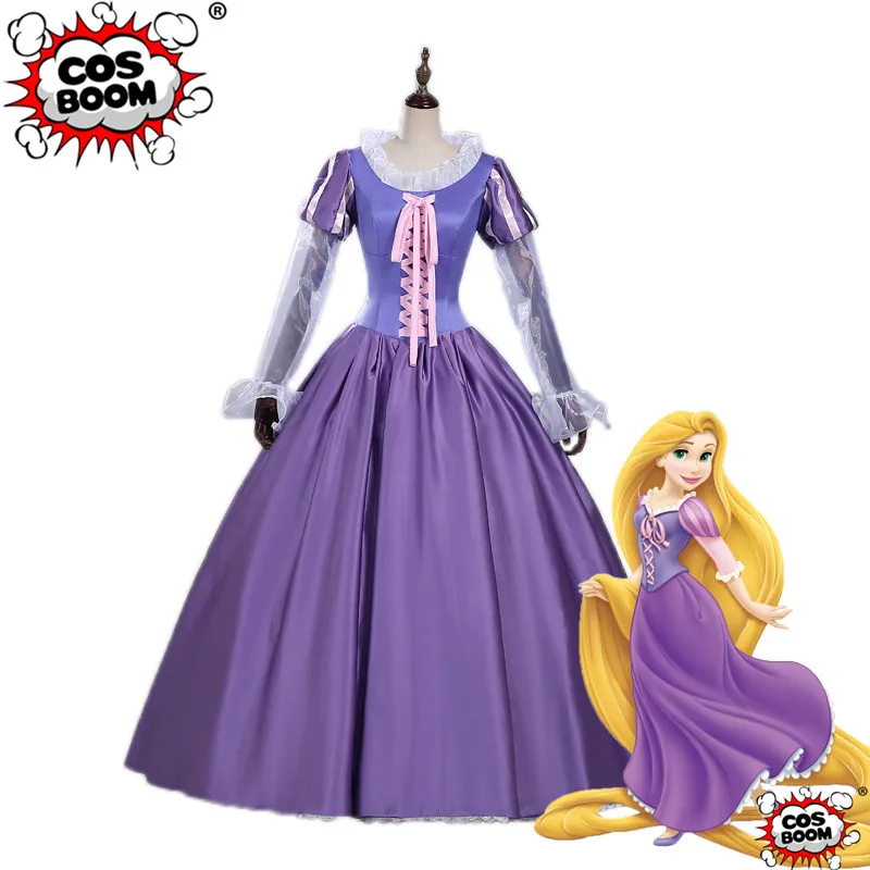 

COSBOOM Princess Rapunzel Costume from Tangled Adult Women Princess Dress Halloween Carnival Cosplay Costume