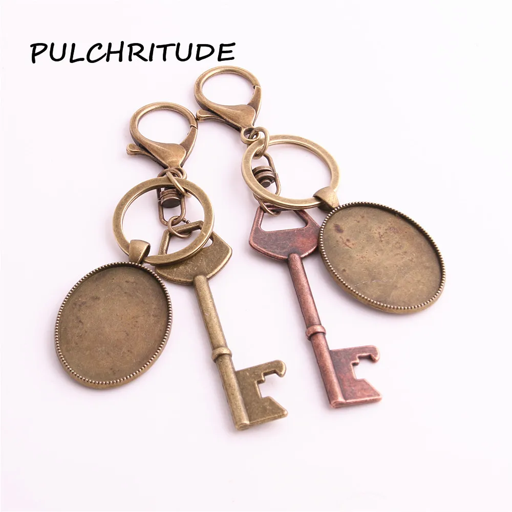 

PULCHRITUDE Metal Alloy Antique Bronze Copper 2pcs Diy Keychain bottle opener Pendant Fit 30*40mm Cabochon Diy Jewelry MakeC1749