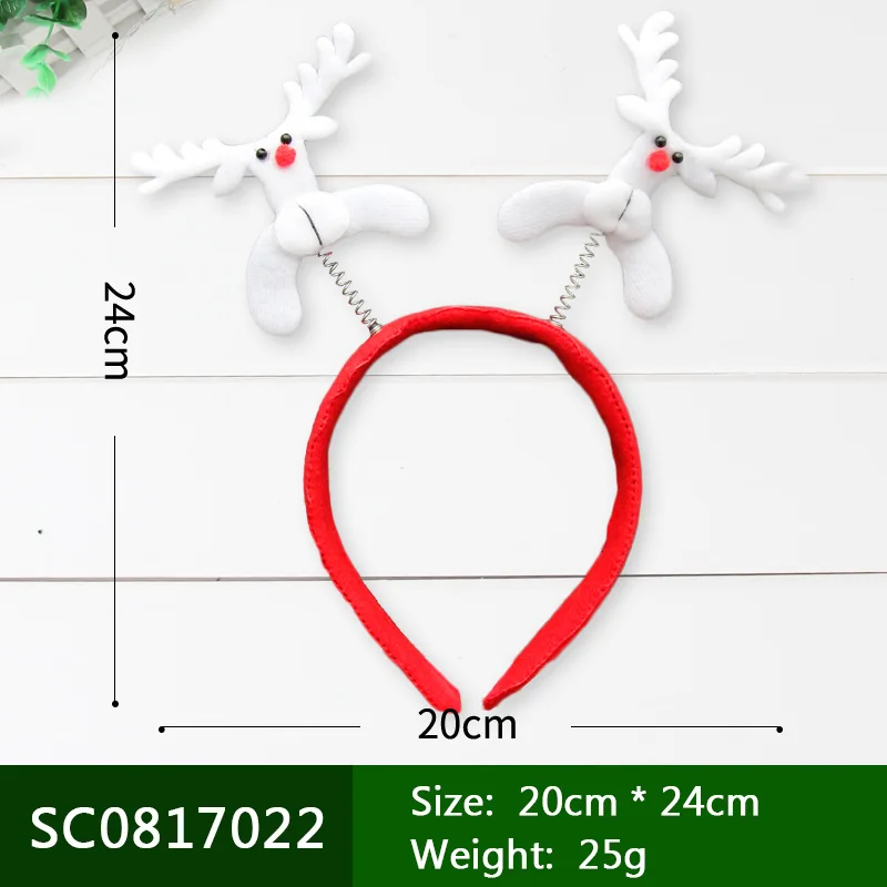 1 шт./Рождественская повязка на голову, шапка Санта-Клауса, товары для рождественской вечеринки, детский головной убор для взрослых, свадебные украшения - Цвет: SC0817022