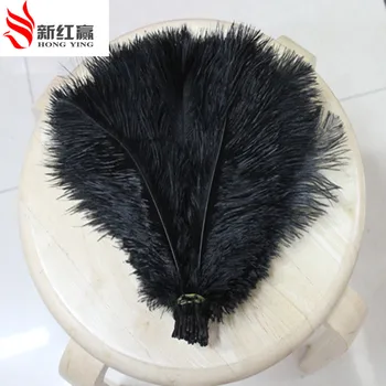 

Hot 100 PCS beautiful natural black ostrich feathers 30 to 35 cm / 12 to 14 inches decorative feather