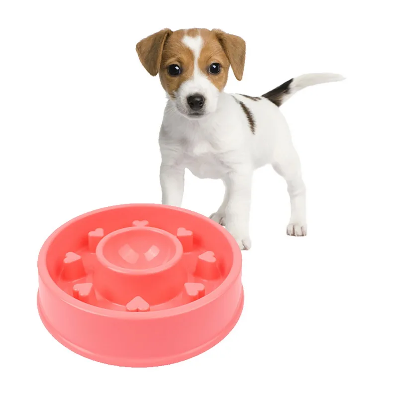 Hoomall 1 шт. пластиковая собачья миска с милым сердцем питатель для домашних