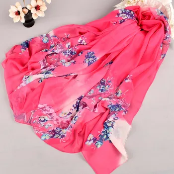 

2019 summer silk scarf for women shawls and wraps fashion large size soft pashmina beach stoles foulard echarpe hijab