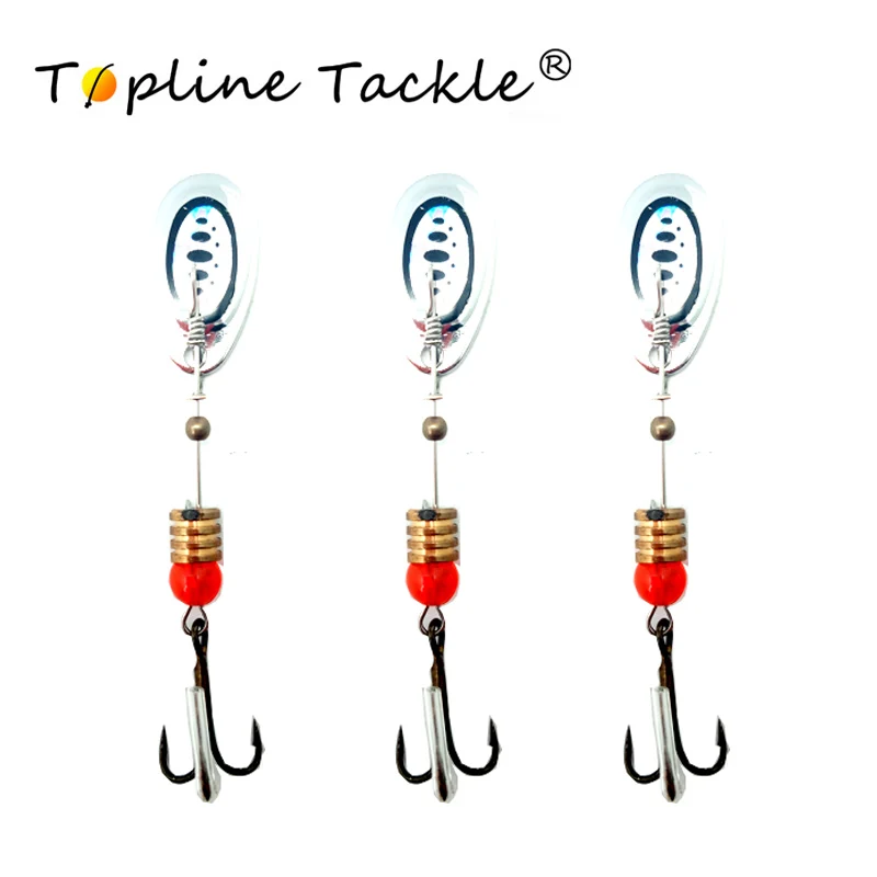 

TopLine Tackle Fishing Spoon Lures Spinner Spoon Bait Fishing Spoons Metal Lure Rotating Pesca Peche Treble Tackle