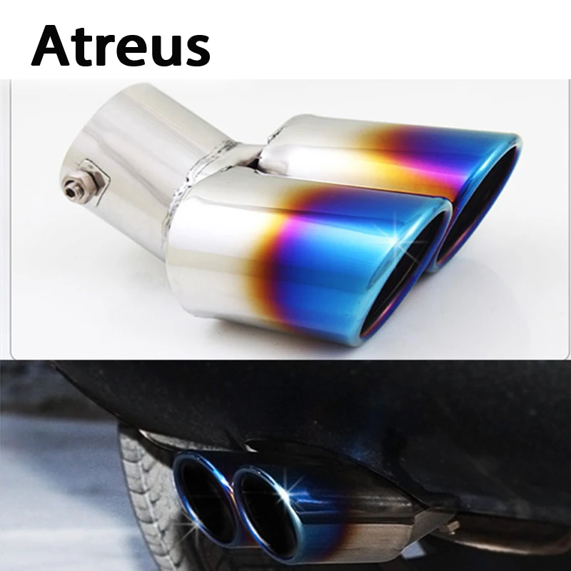 Atreus выхлопная труба глушитель наконечник &lt57 мм для Nissan Versa Honda Fit Ford Focus Suzuki SX4 Chevrolet