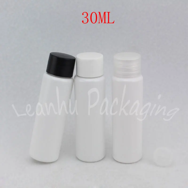 Download 30ML White Plastic Bottle With Screw Cap , 30CC Empty Cosmetic Container , Lotion / Toner ...