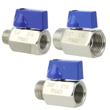 304 из нержавеющей стали BSPP мужской/женский резьба 2 способ запорный шаровой клапан для соединение водопроводной трубы