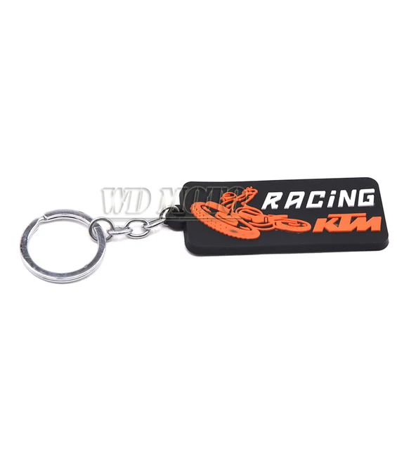 new 3d rubber ktm ready to race motorcycle keyring ktm keychain pvc